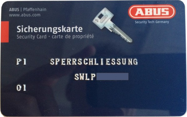 ABUS Wavy Line Pro Hebelzylinder H24 für Briefkästen Sperrschließung nach Code