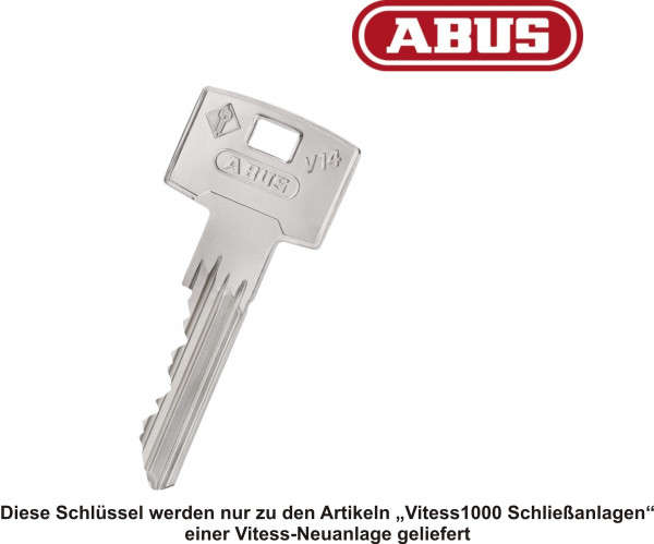 ABUS Vitess1000 Schließanlagen-Schlüssel für Neuanlagen - Sonderanfertigung