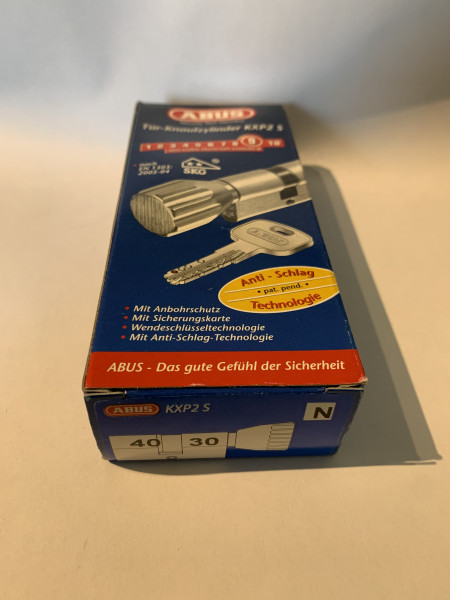 ABUS KXP2S Z40/K30mm mit 3 Schlüssel, Einzelschließend #SALE 23