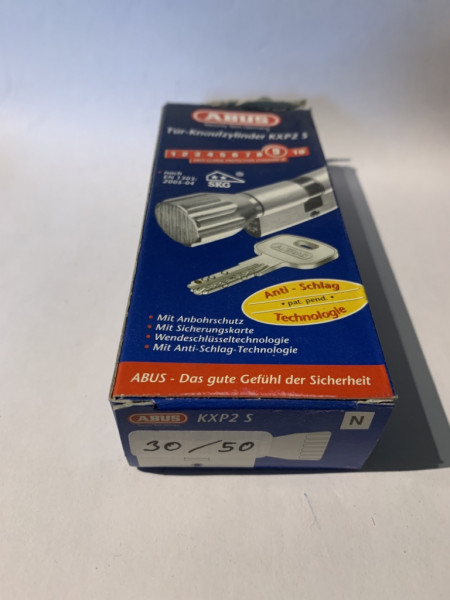 ABUS KXP2S Z30/K50mm mit 3 Schlüssel, Einzelschließend #SALE 19