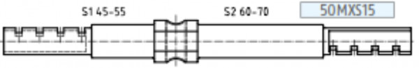 ABUS BravusMX Modulsteg 45-55/60-70 50MXS15