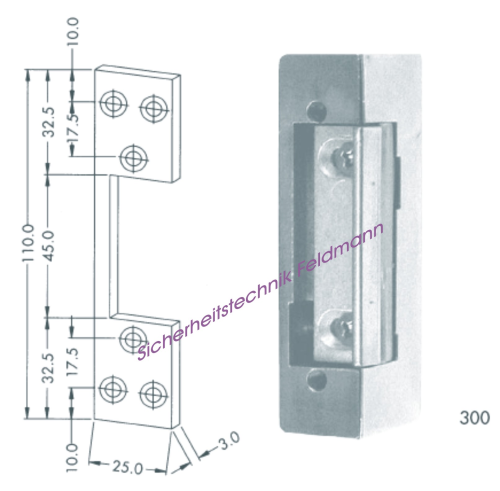 Elektrischer Türöffner Links - Recht 25.5 mm x 16 mm x 66 mm kaufen bei OBI