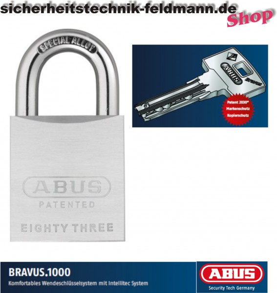 ABUS Bravus1000 Vorhängeschloss 83/50