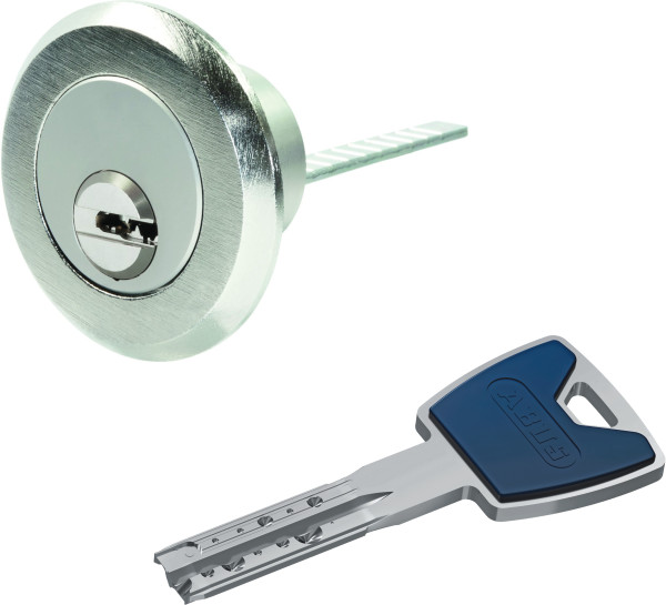 ABUS EC880 ECCR890 Aussenzylinder rund nach Code mit 3 Schlüssel saphirblau