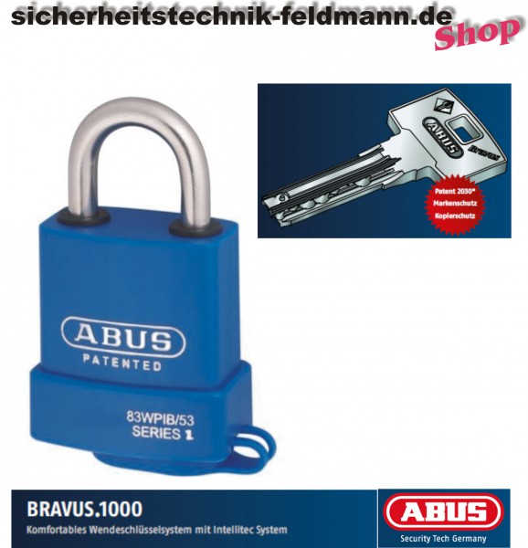 ABUS Bravus1000 Vorhängeschloss 83WPIB/53 Water Protected – Edelstahlbügel