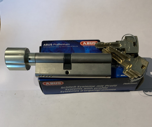 ABUS WavyLine Pro Knaufzylinder 55/K40mm mit 6 Schlüssel mit erh. Bohrschutz #SALE 45